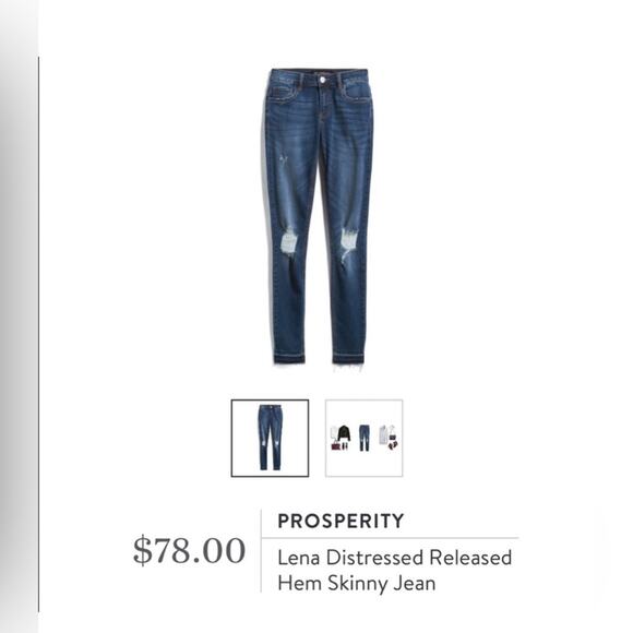Prosperity Distressed Skinny Jean - Picture 1 of 12